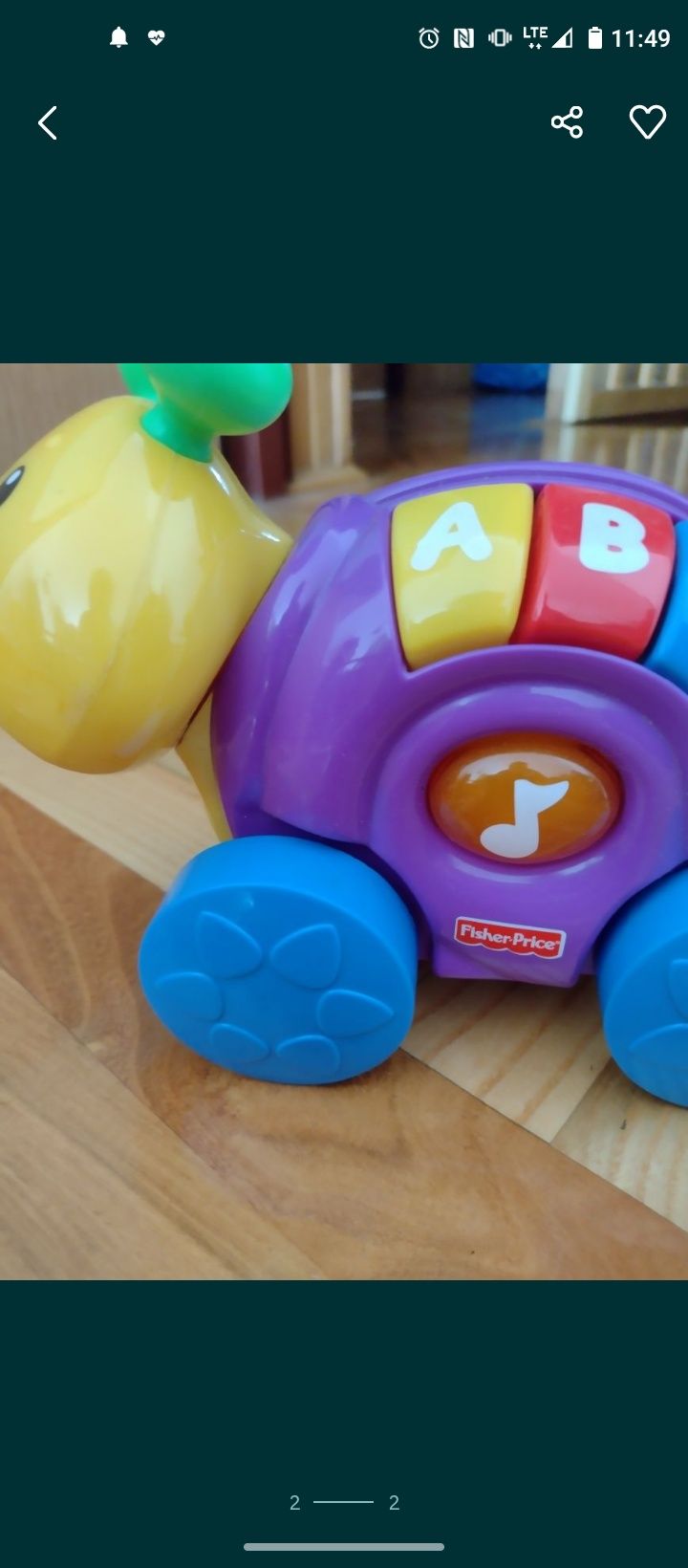 Ślimak Fisher Price zabawka interaktywna