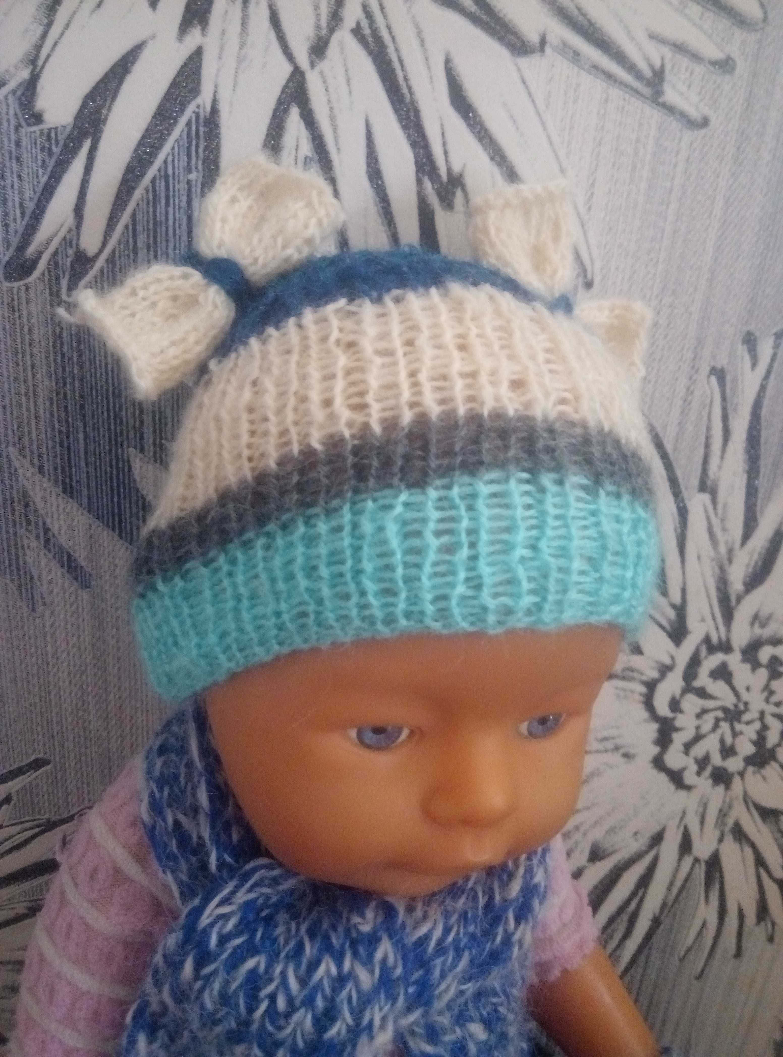 нові шапка шарф рукавиці пінетки шкарпетки комплект для Baby born
