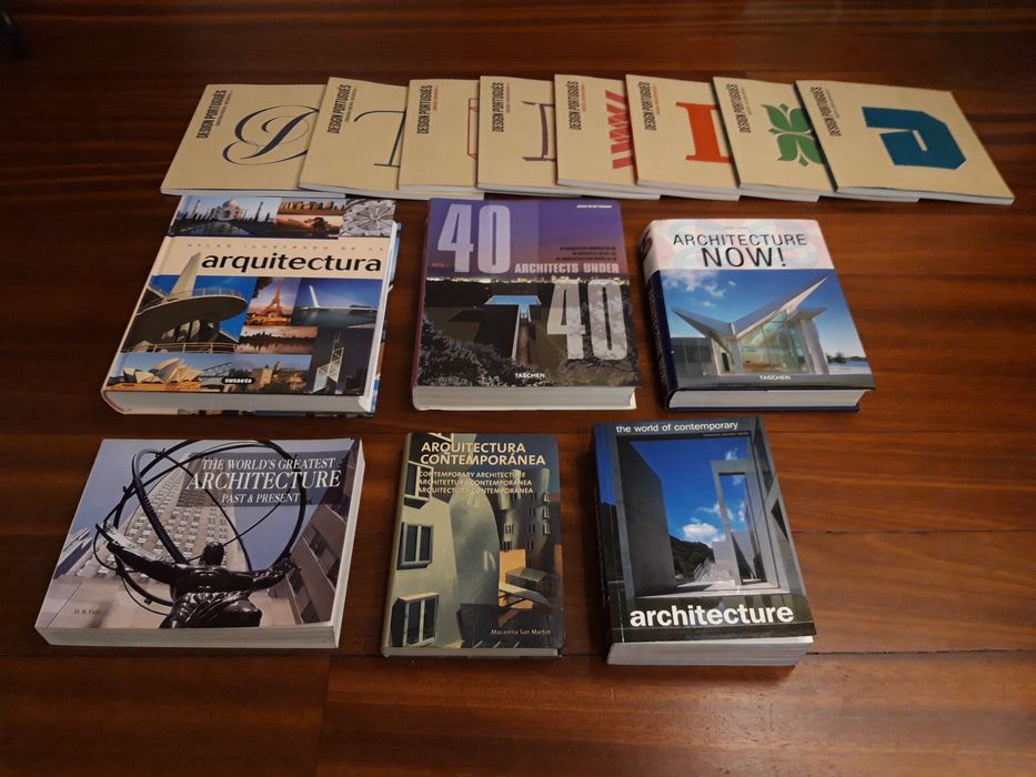 Vários livros de arquitectura