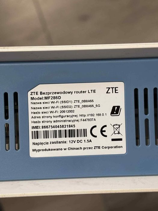 ZTE bezprzewodowy router LTE