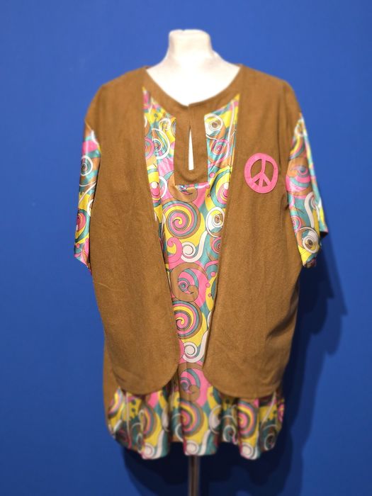 Strój karnawałowy dla dorosłych hipis XL