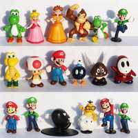 LU129 18 Miniaturas Super Mario Nintendo Wii Bonecos Criança