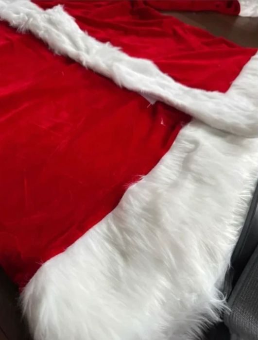 Mikołajki Kostium Strój Świętego Mikołaja – Komplet 13 El Miękki Welur