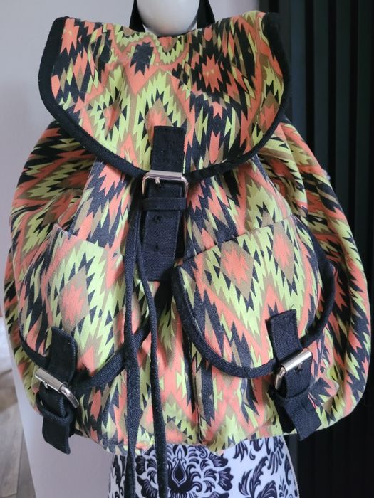 Plecak kolorowy z materiału Boho