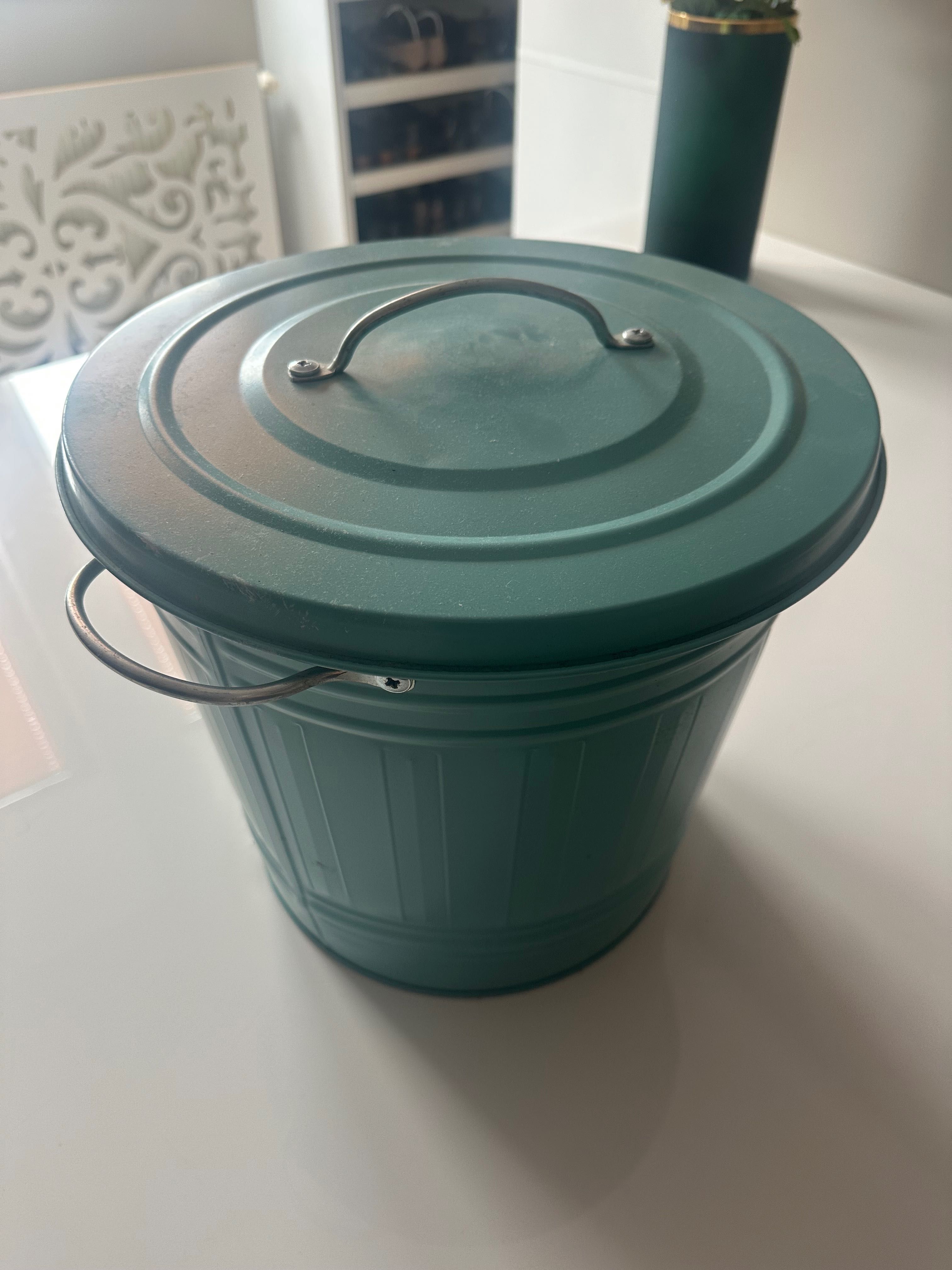 Kosz na śmieci ikea retro turkusowy