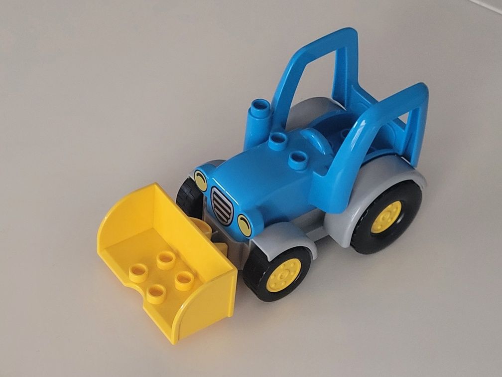 TRAKTOR z ŁYCHĄ farma wieś klocki pasują do Lego Duplo