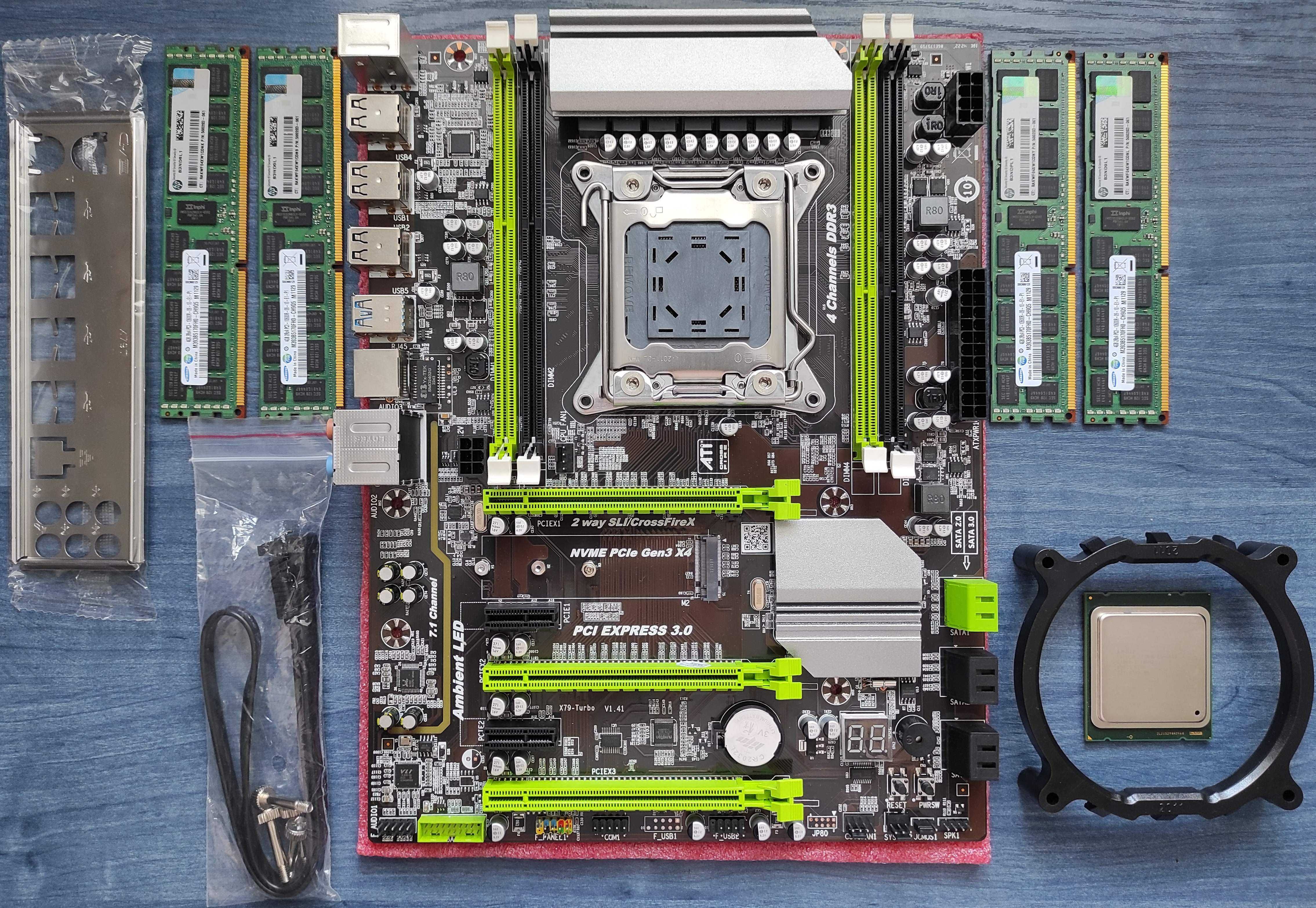 Комплект Kllisre X79 & Xeon E5-2665, 2650v2, 2670v2, 2680v2  & 16Gb