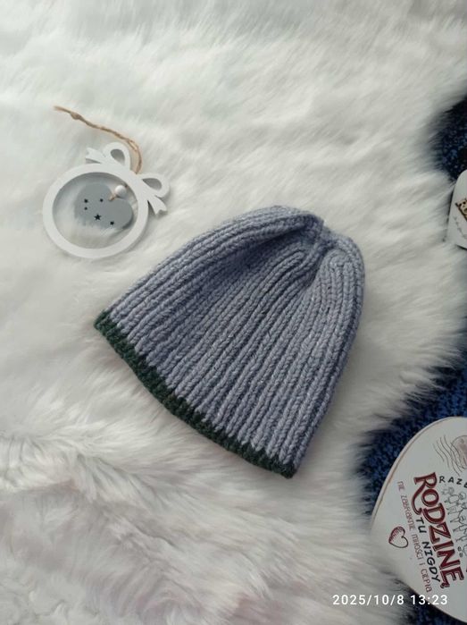 Czapka 2- 4 lata zimowa hanmade basic unisex neutralna