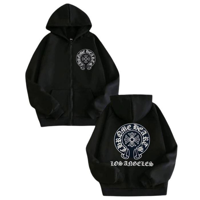Зип-Худи Chrome Hearts Logo унисекс Хром Хартс с крестами толстовка