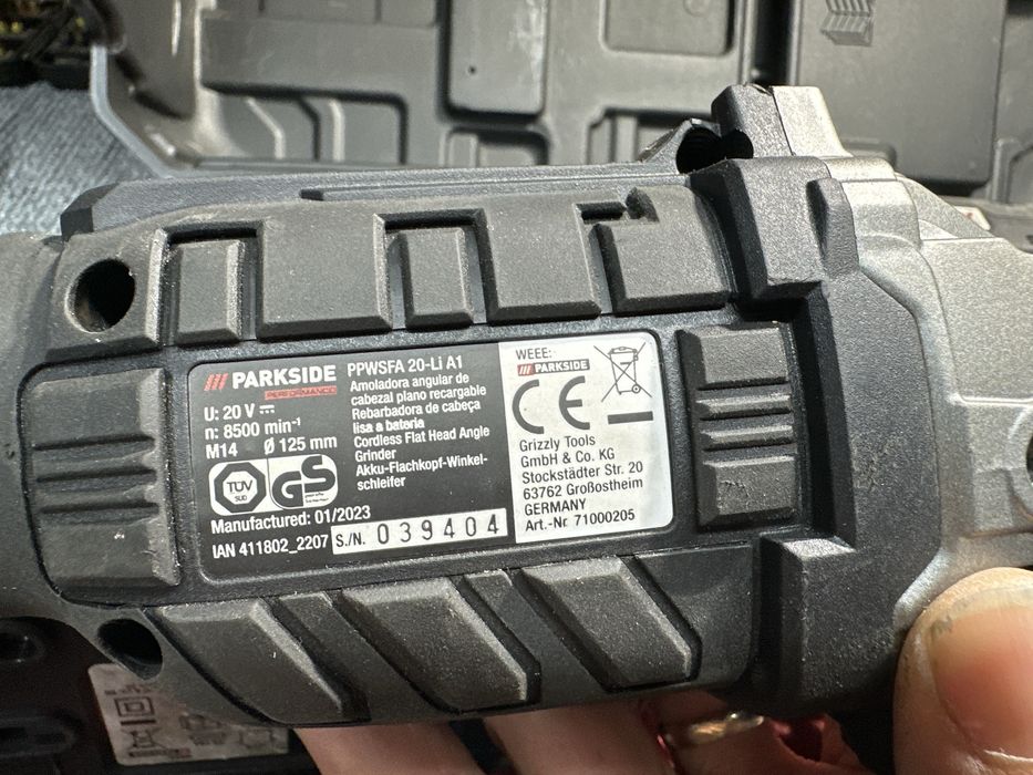 Rebarbadora Angular Parkside Performance 20V