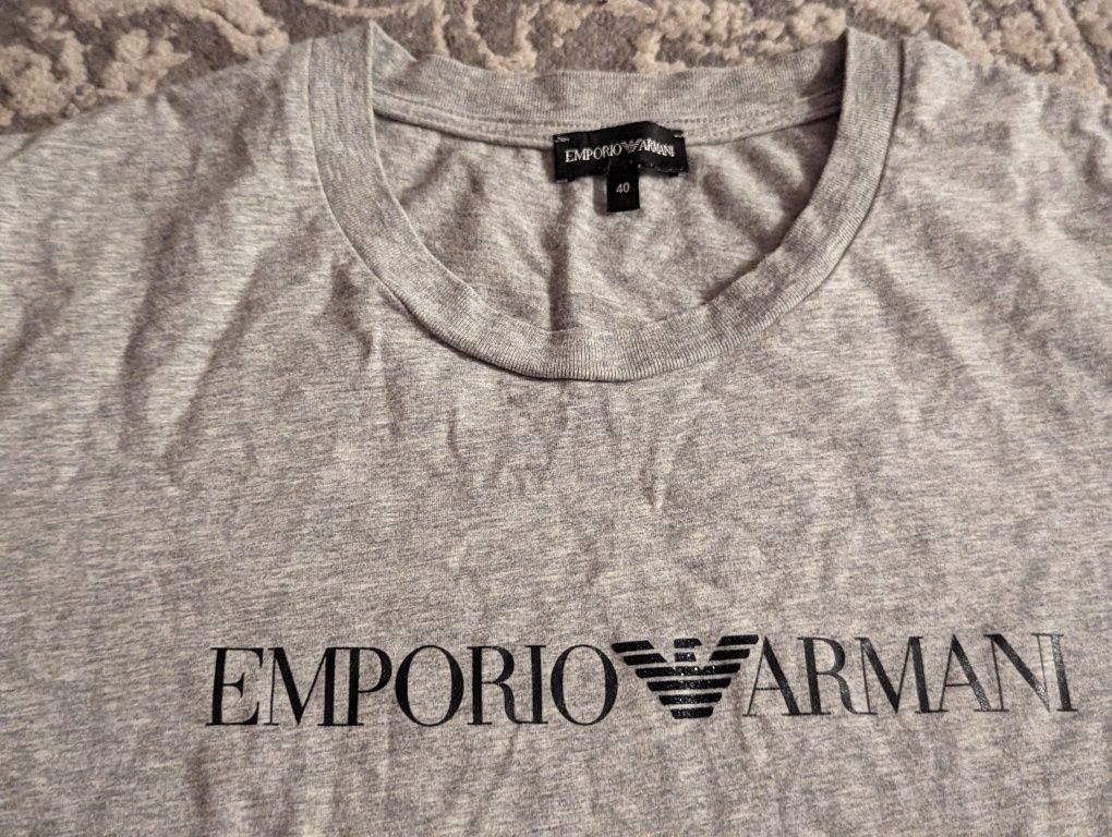 T-shirt damski r. 40. Emporio Armani szary