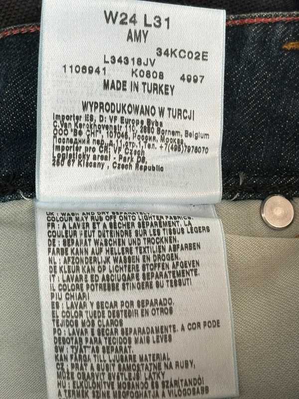 Spodnie damskie jeansowe Lee Amy W24 L31 ciemne klasyczne slim fit