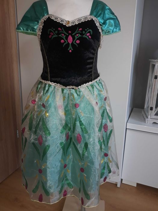 NOWY strój karnawałowy ANNA ANNY Kraina Lodu Frozen kostium 134/140 1