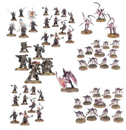 Стартовий набір по Warhammer 40k Tyranids vs Chaos Space Marines