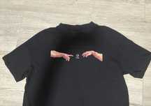 T-shirt czarny z nadrukiem
