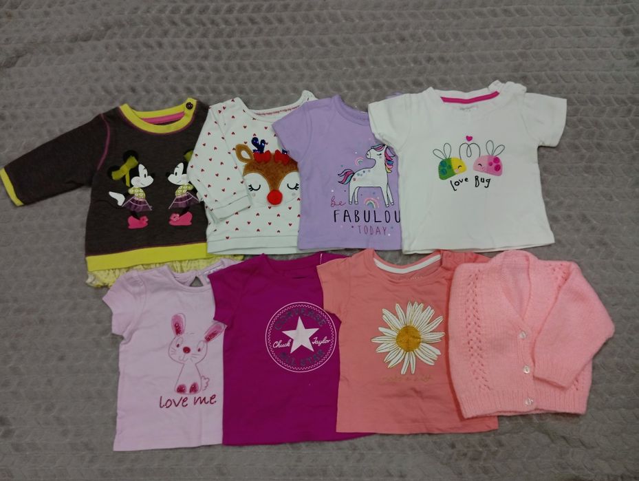Одяг на дівчинку від 0 до 9 місяців в ідеальному стані.