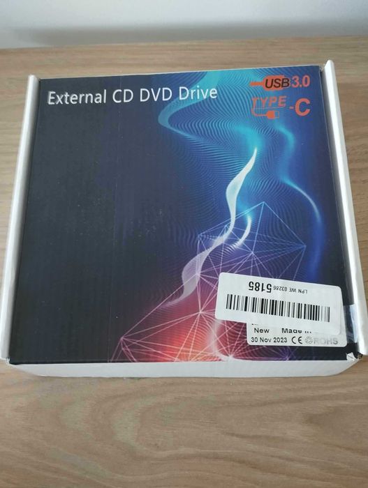 Napęd BUNUD Zewnętrzny CD USB 3.0 Type-C CD/DVD z 2 gniazdami USB CT10