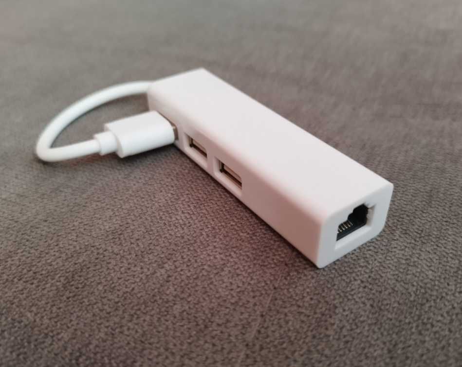 Zewnętrzna karta sieciowa RJ-45 i Hub USB w jednym