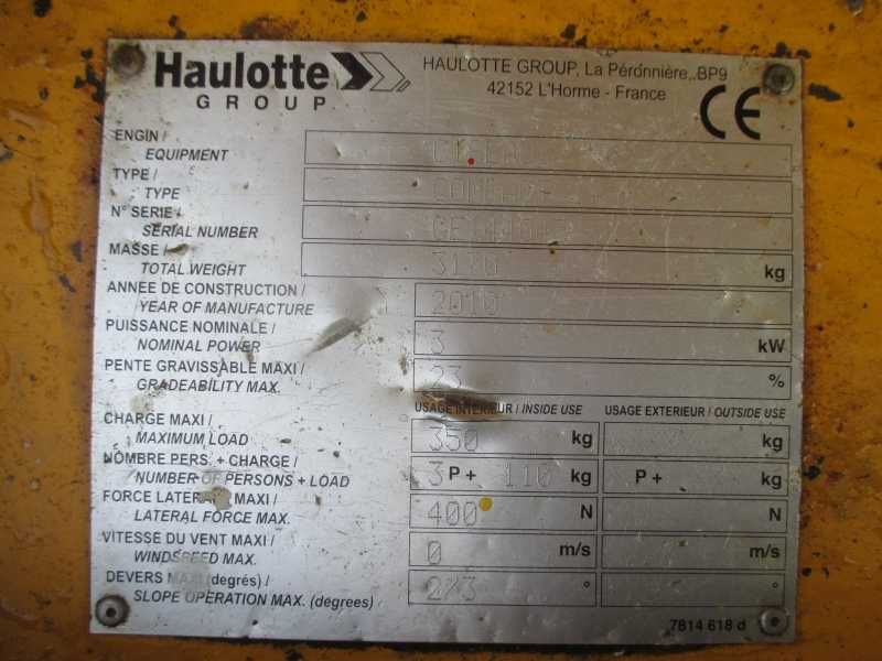 Podnośnik nożycowy zwyżka 14 m Haulotte Compact 14 (Genie JLG) UDT