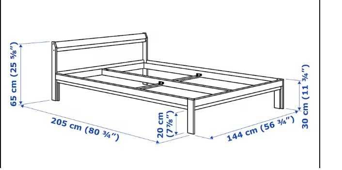 Cama NEIDEN com colchão e estrado 140x200 cm