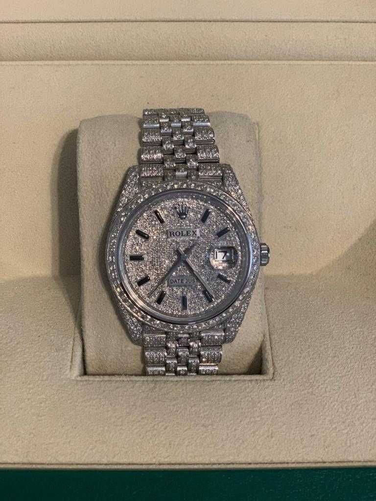 Zegarek Rolex Datejust 41mm Full iced out.