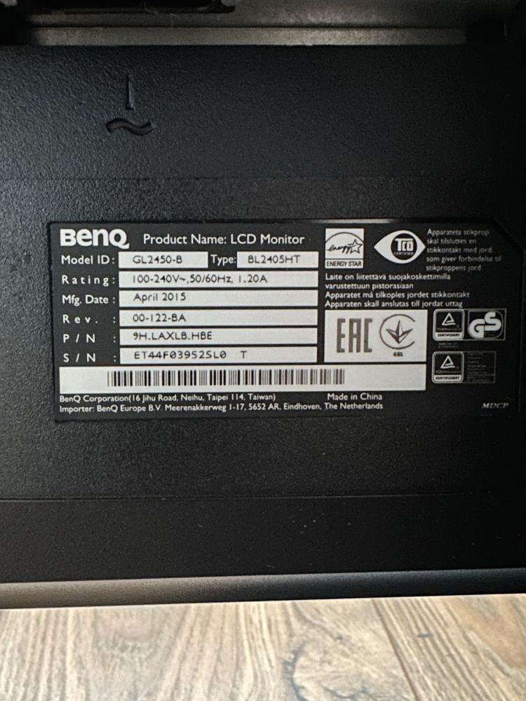 Monitor BenQ GL2450HT DVI HDMI 24cale