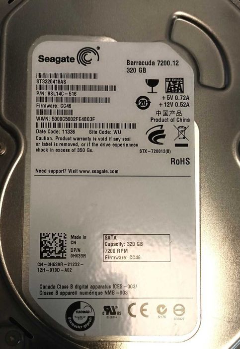 Dysk HDD Seagate 320GB 7200 obr. SATA - 100 % Sprawny