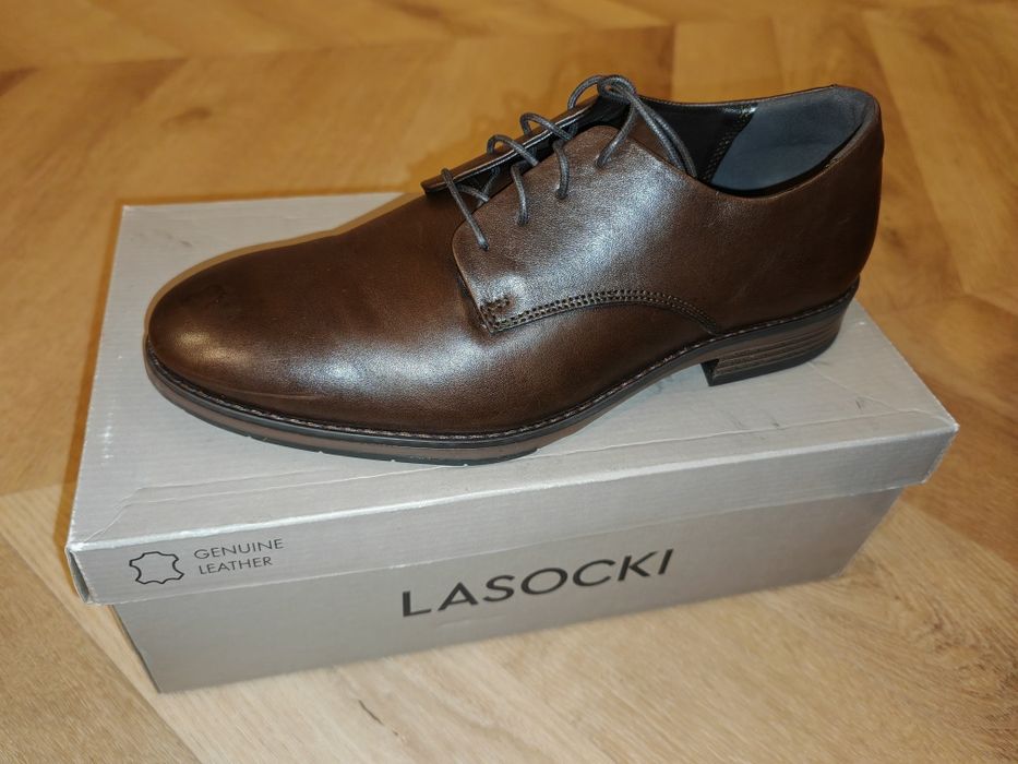 Buty męskie lasocki rozm 41 42 ciemny brązow como 123 mb y