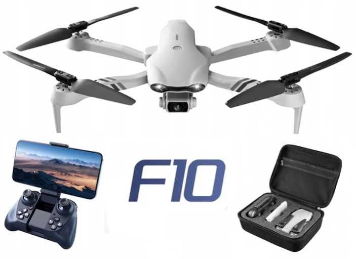 Dron F10 kamera czujniki FPV WiFi zasięg 2000m 25min lotu zawis