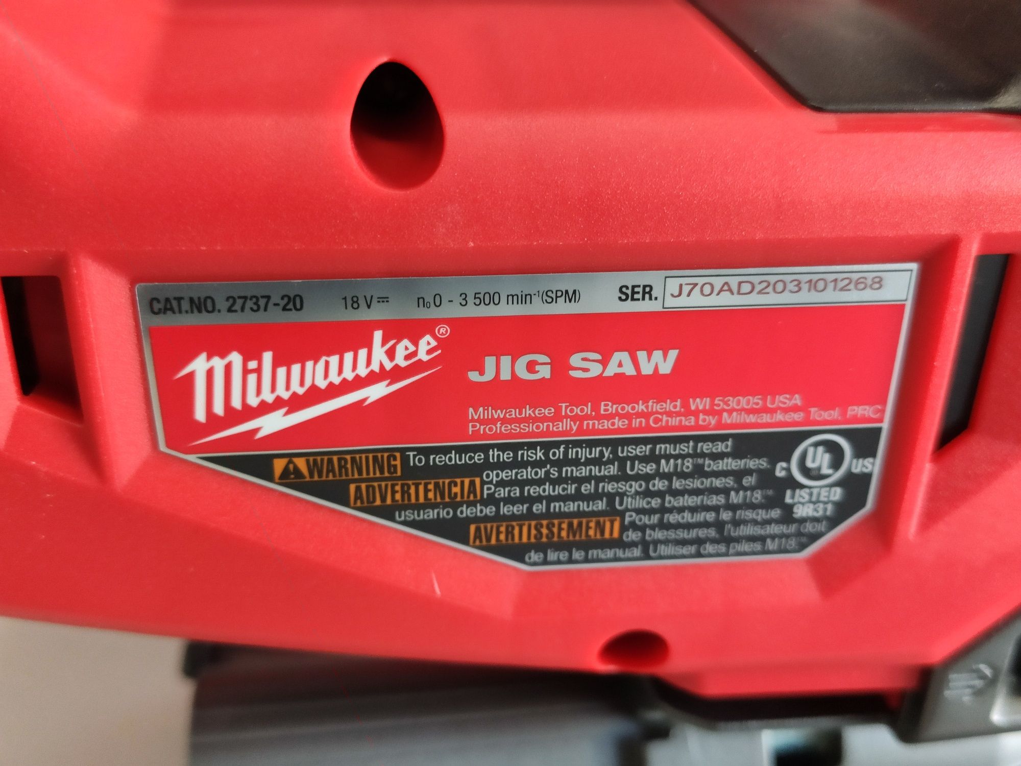 Milwaukee M18 Fuel 2737-20 лобзик аккумуляторный Оригинал США