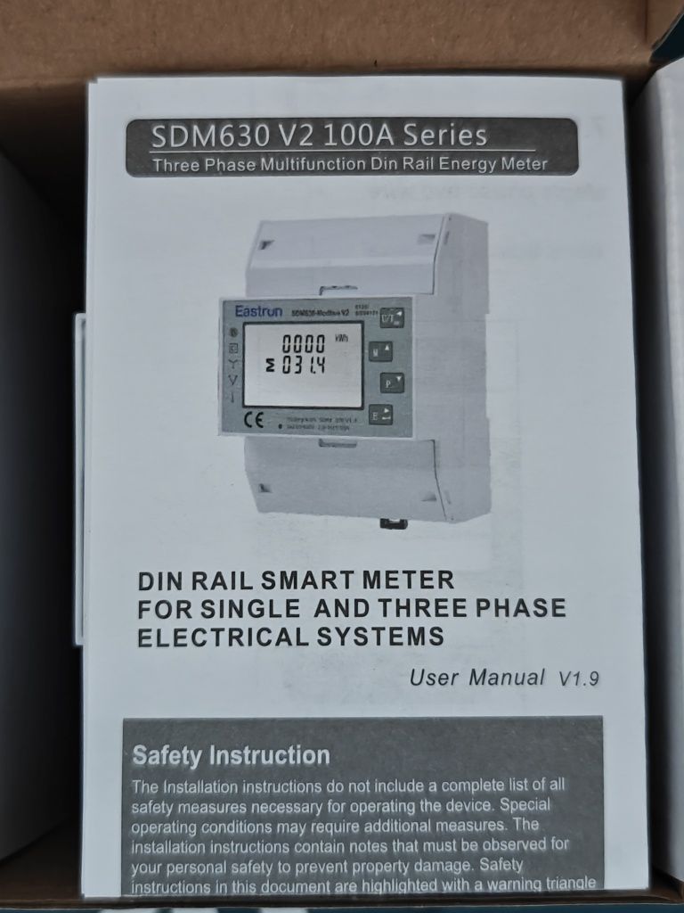 SDM 630 M V2 Licznik energii trójfazowy z Modbus V2 eastron