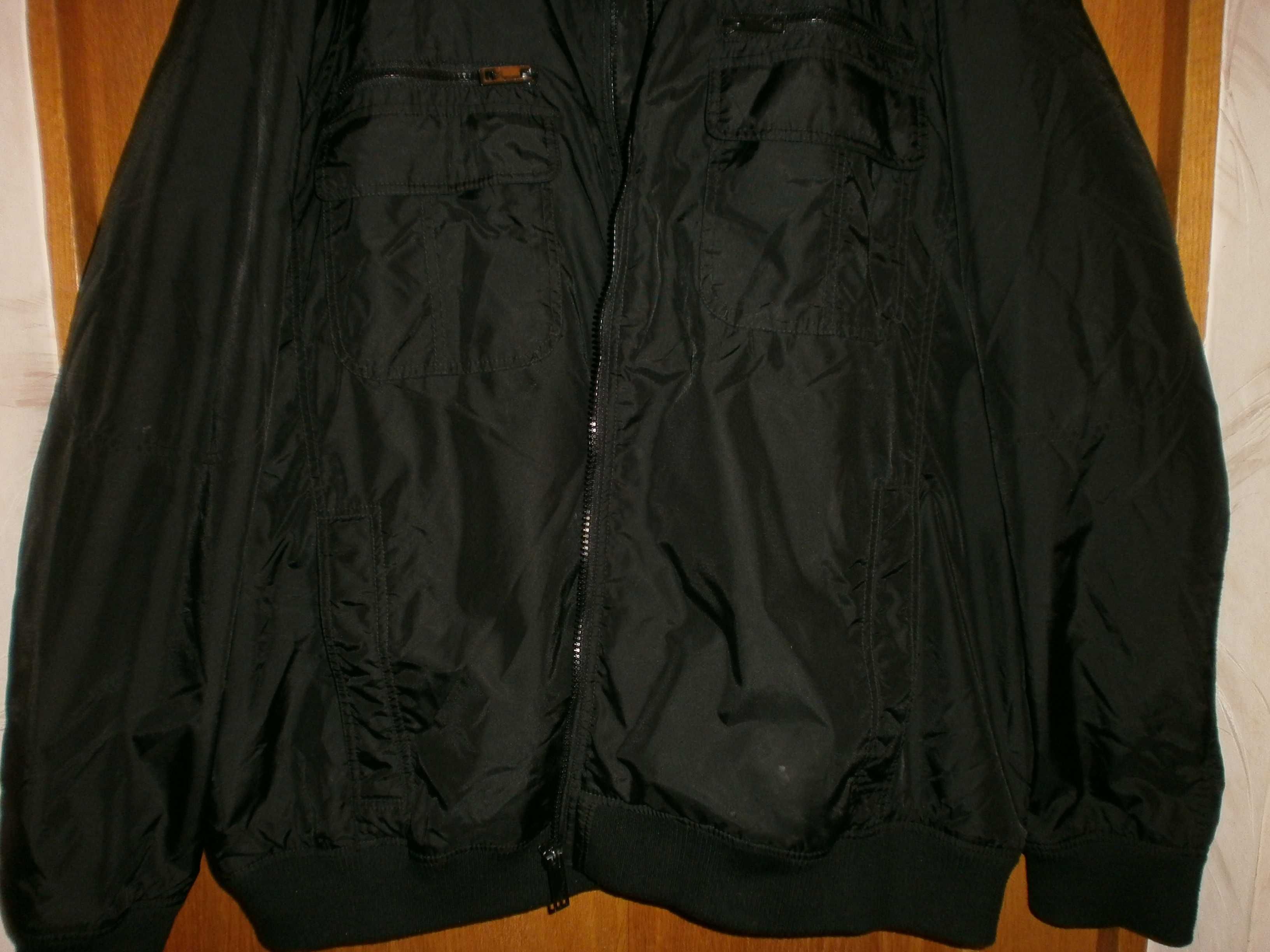 Большой размер. Куртка бомбер Men+, чёрная, наш разм. 70. ПОГ-80 см.