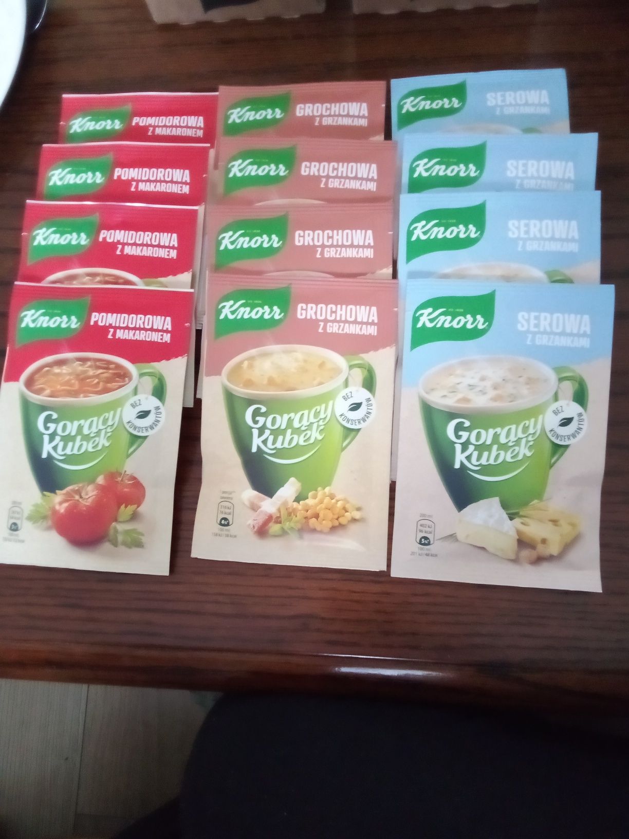 12 sztuk zupek gorący kubek Knorr