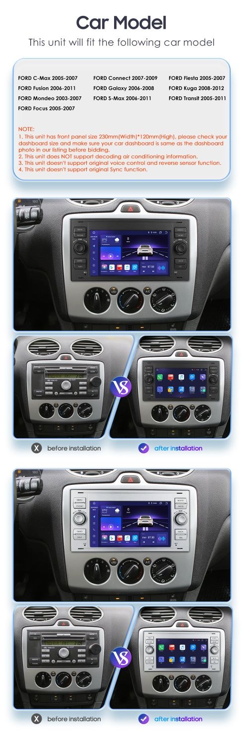 Radio Nawigacja Android Ford