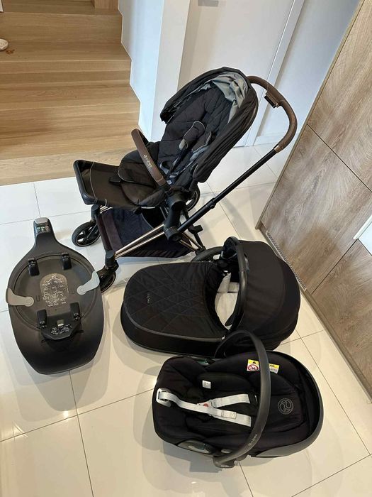 Cybex Priam 2.0 Golden rose. 4w1 – fotelikiem Cloud T i bazą