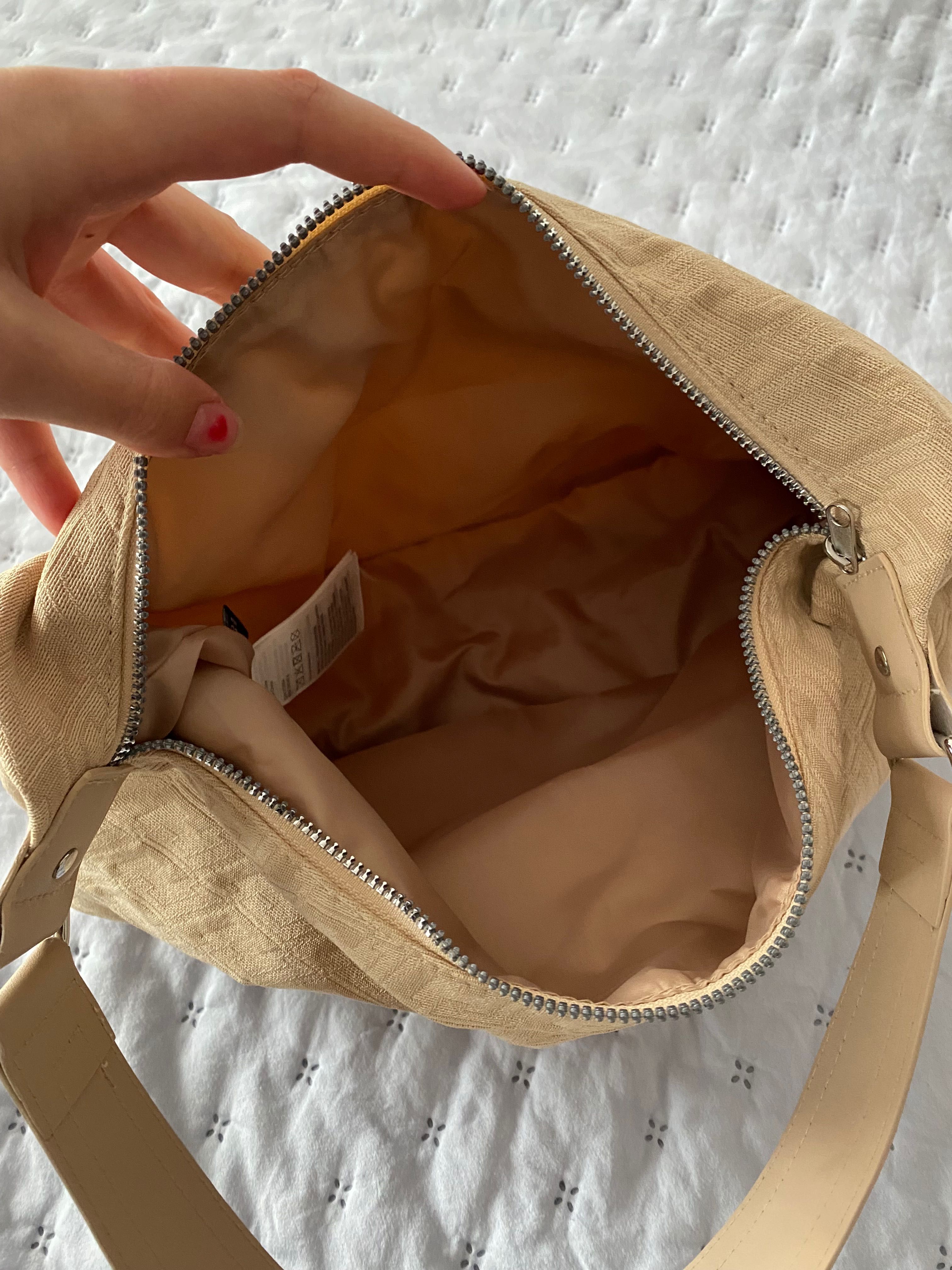 mala de ombro bege, h&m