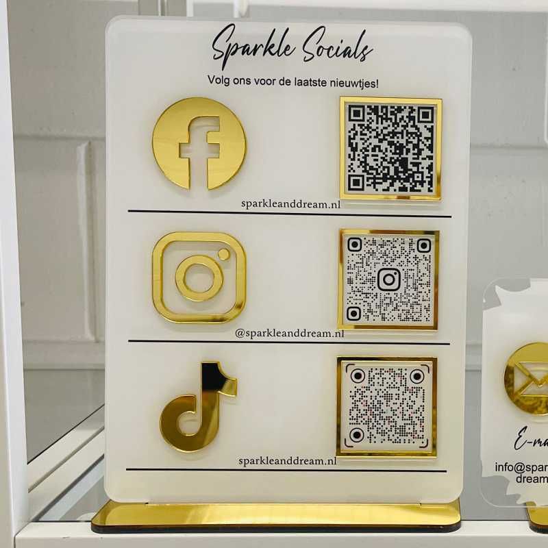 Placa em acrílico com Código QR Personalizado - Envio Grátis