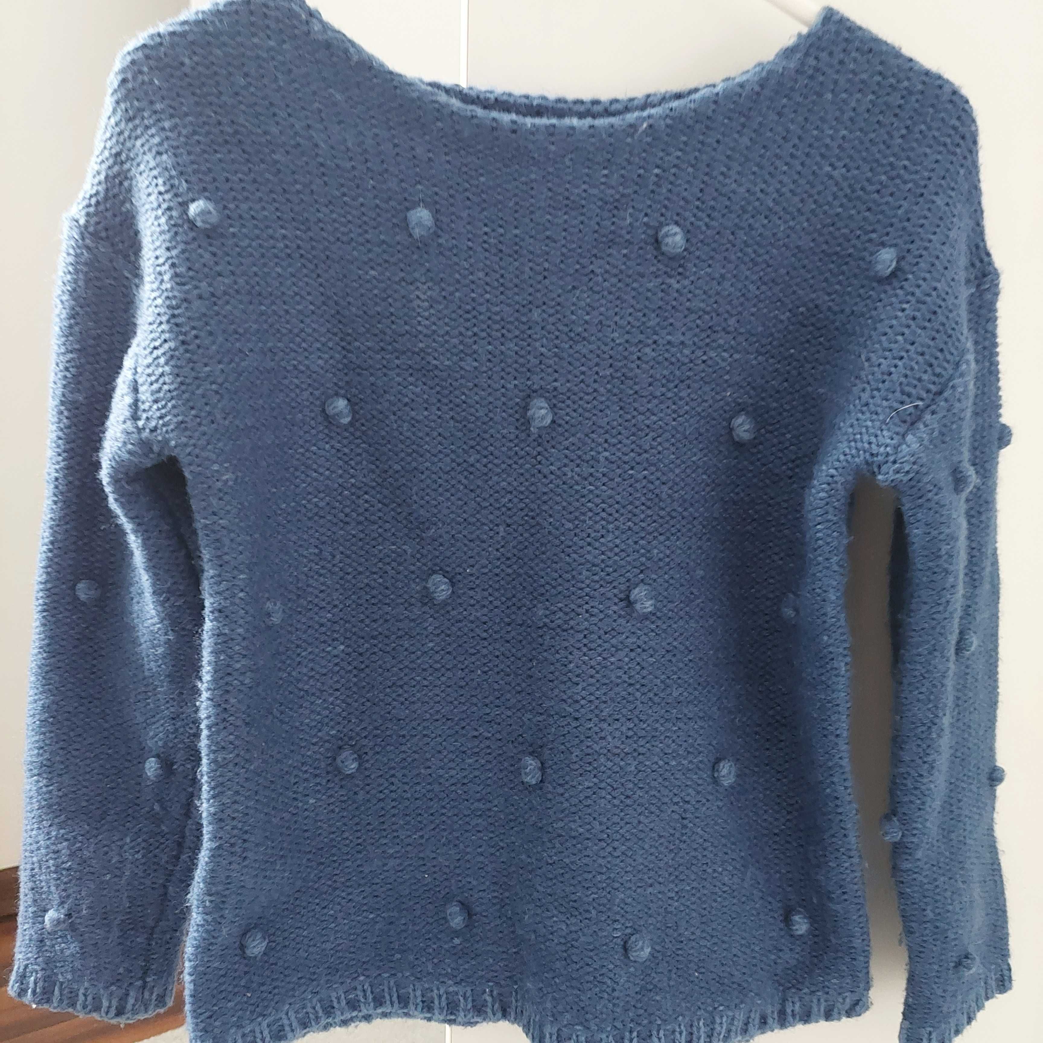 Granatowy ciepły sweter, 116 reserved