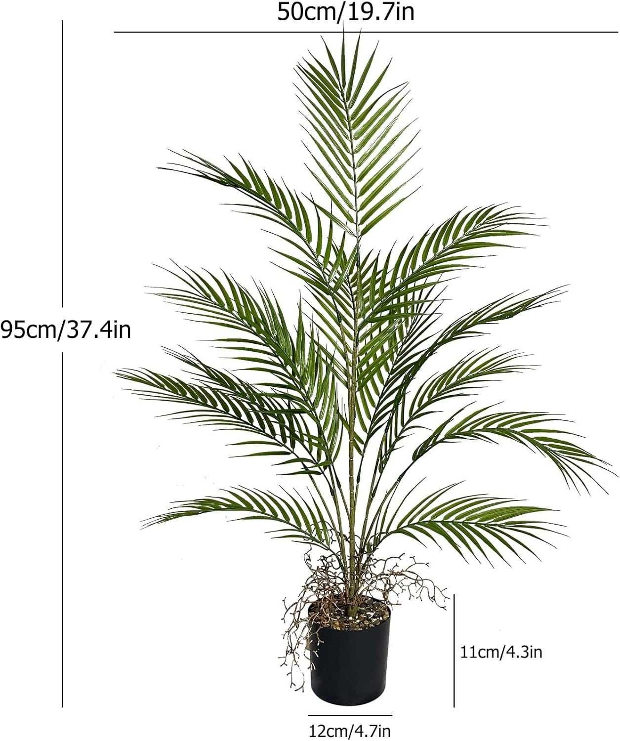 Sztuczna palma w doniczce 95 cm zielona dekoracja