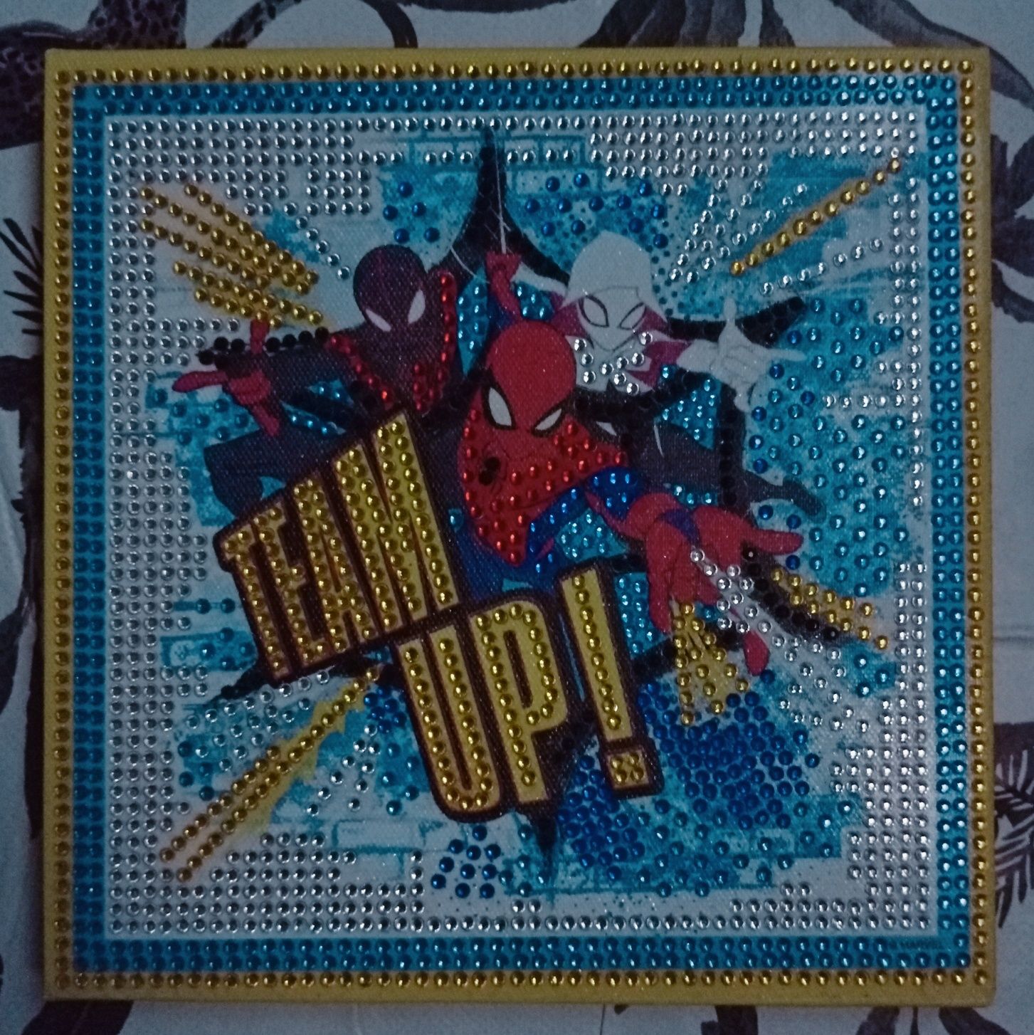Obrazek Spiderman spider mozaika diamentowy dla dzieci marvel