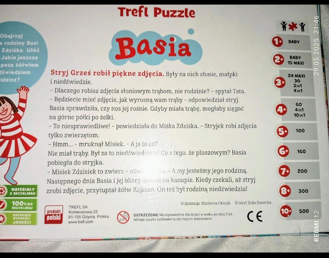 Puzzle Trefl z serii Basia