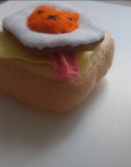 Przytulanka kawaii egg toast handmade