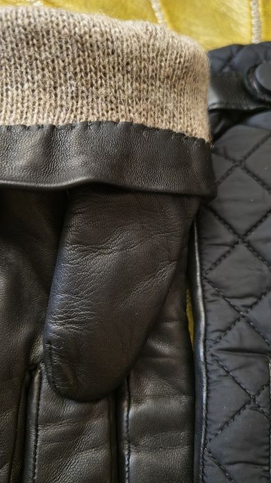 Перчатки ссср кожа, новые Варежки мех, Рукавицы  овчина, Рукавички