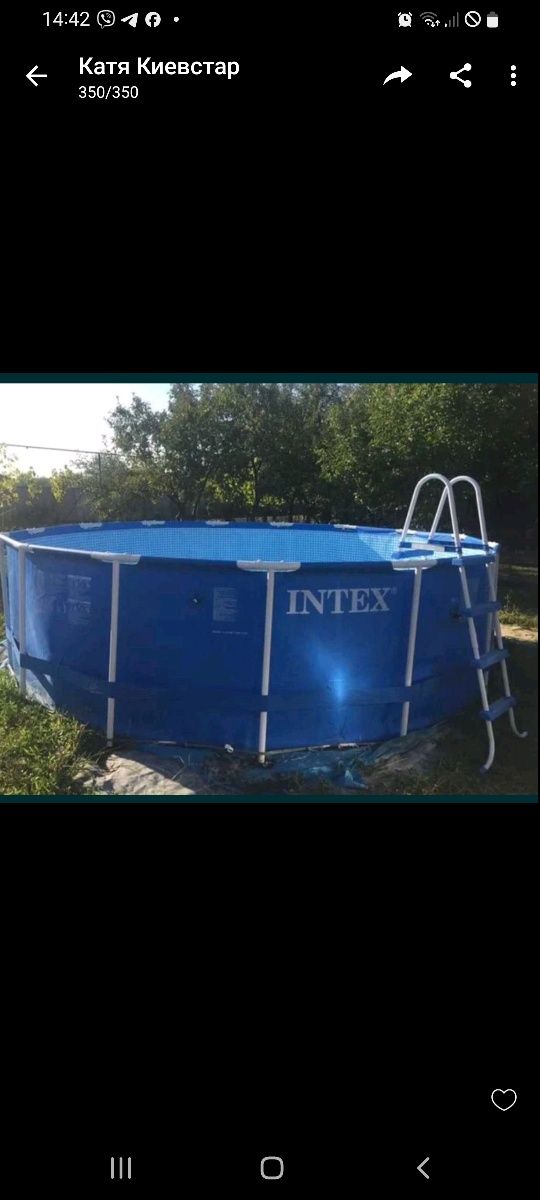 Продам бассейн INTEX  круглый 3.66 выс.1.22
