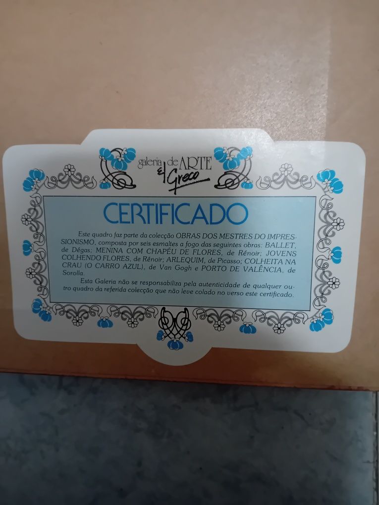 Quadro de esmaltado