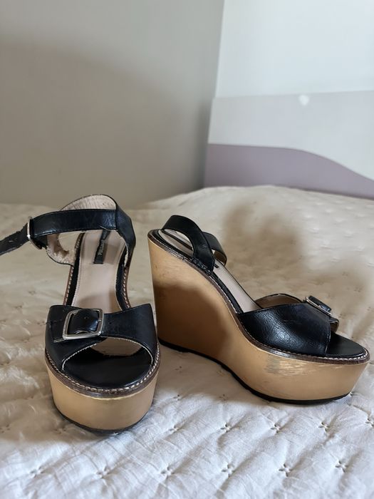 Sandálias pretas da Pull&Bear