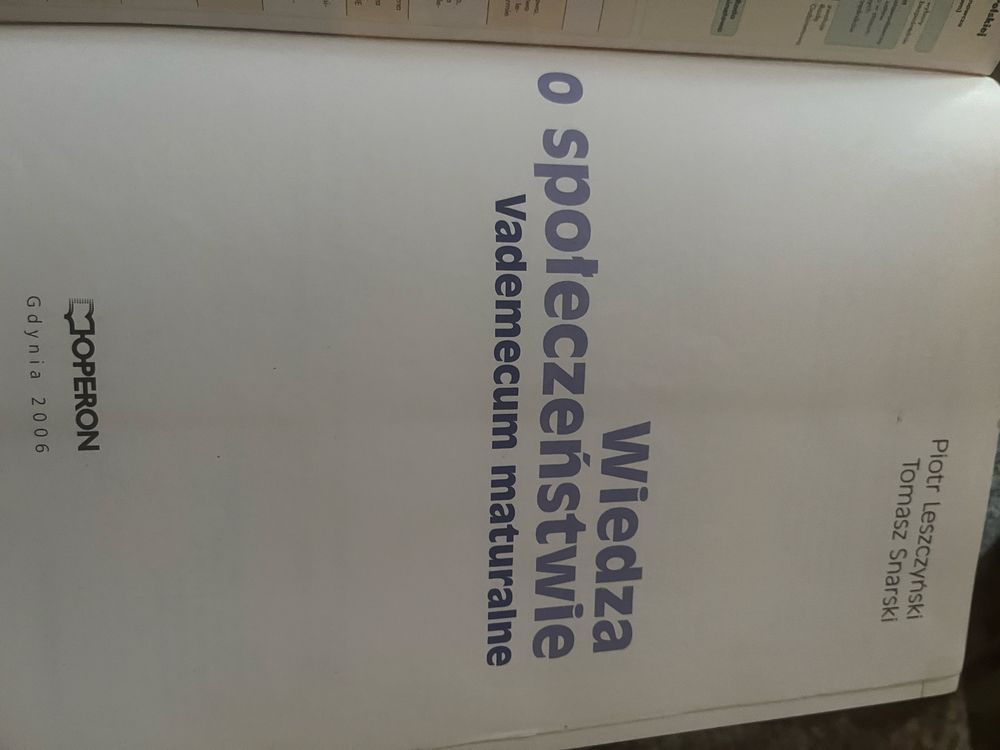 Wiedza o spoleczeństwie vademecum maturalne PWSM
