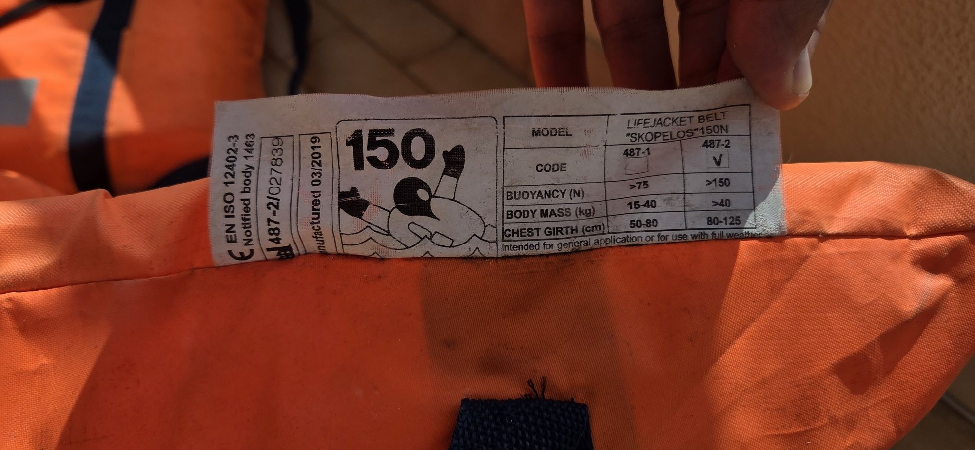 Coletes salva vidas 150N (4)