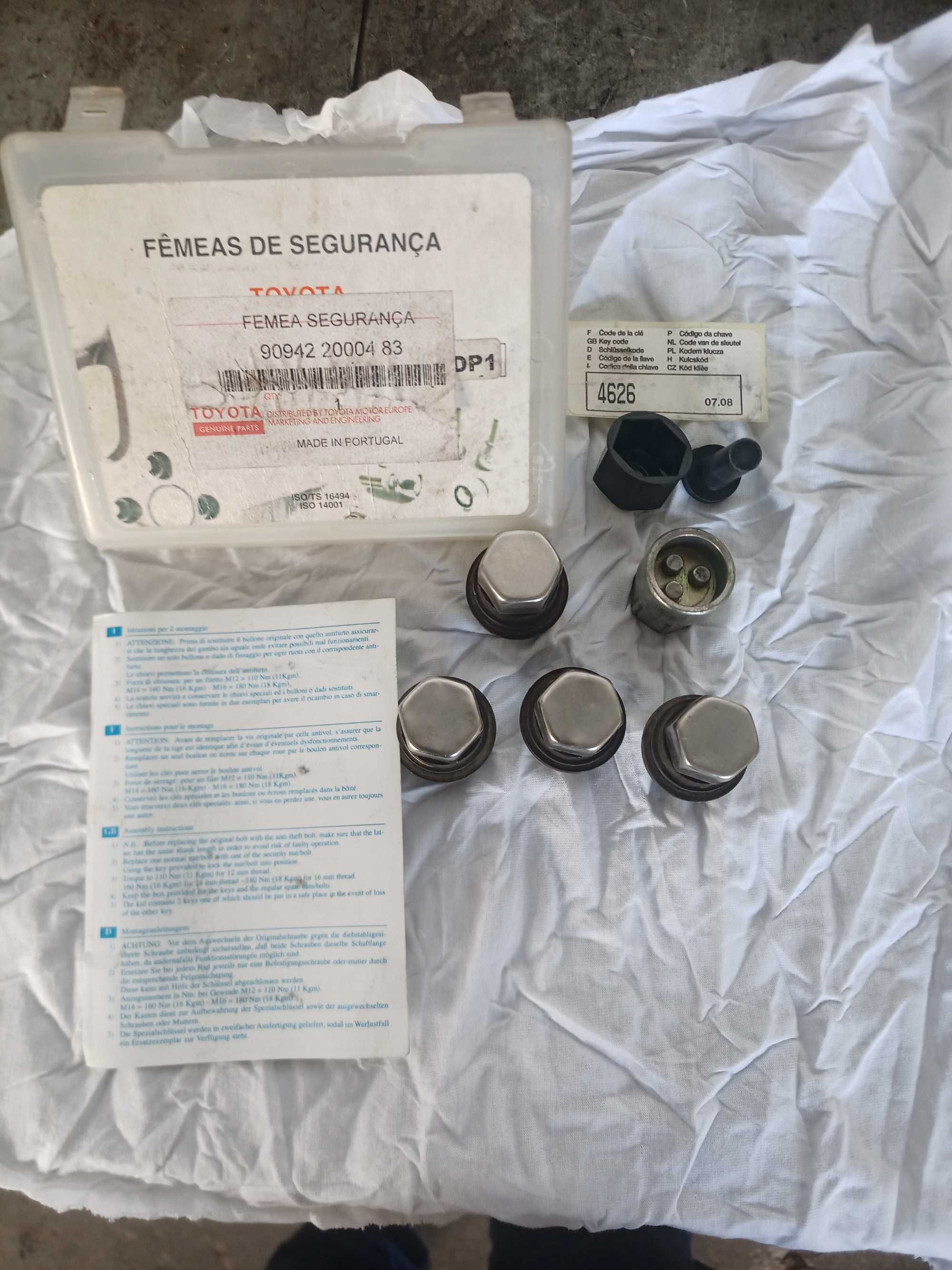 Porcas segurança Toyota IQ