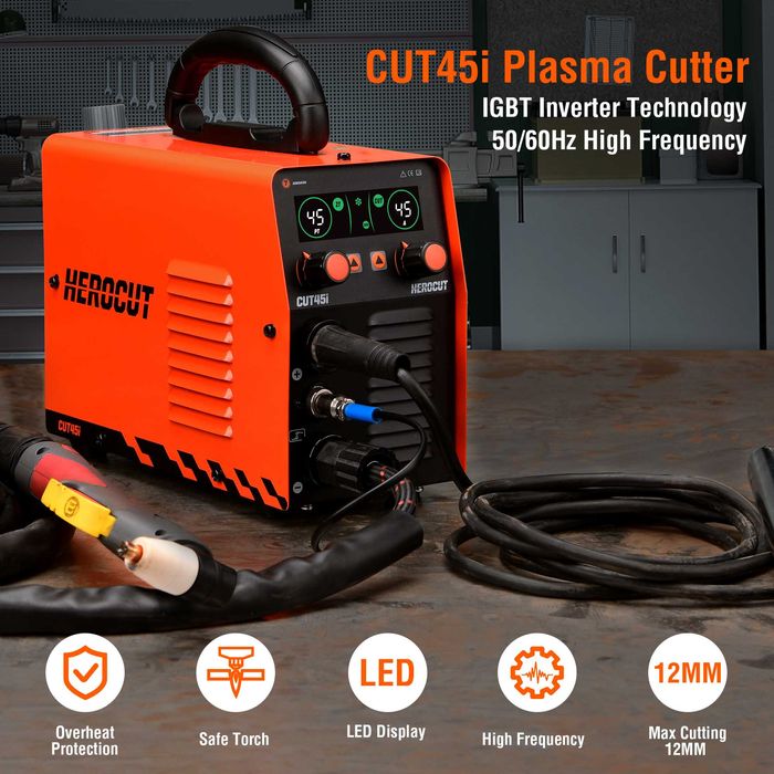 1126 Máquina corte plasma Herocut-CUT45i IGTB espessura corte 12mm